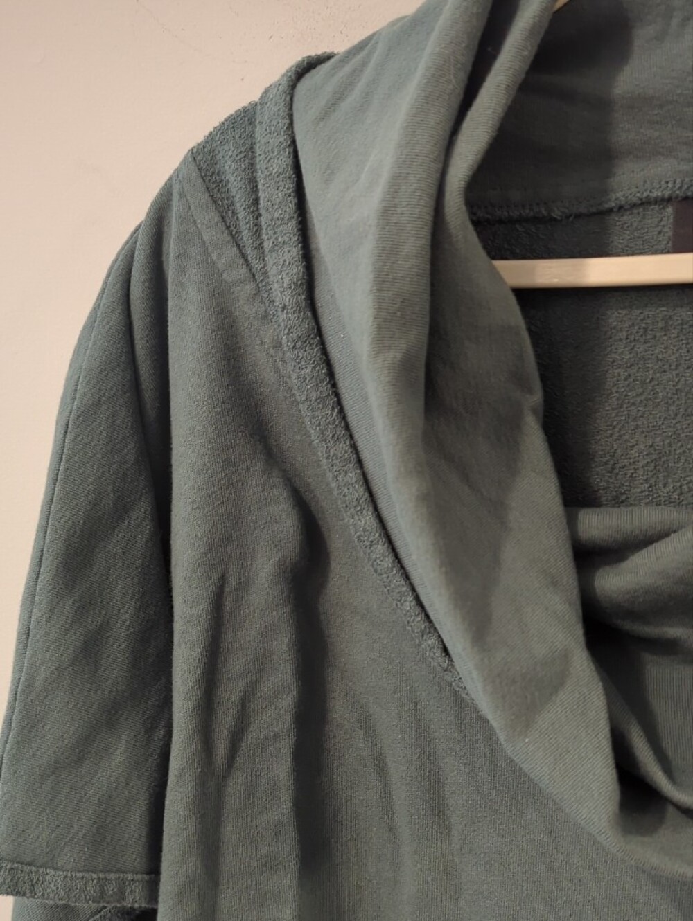 Cape Poncho Cowl Neck Teal Heidi Hess size Medium‎ image 2
